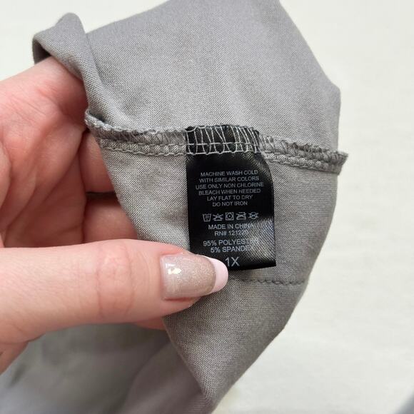 Laundry by Shelli Segal Gray Pajama Set 1X Super Soft Stretchy 2-Piece - Picture 5 of 6